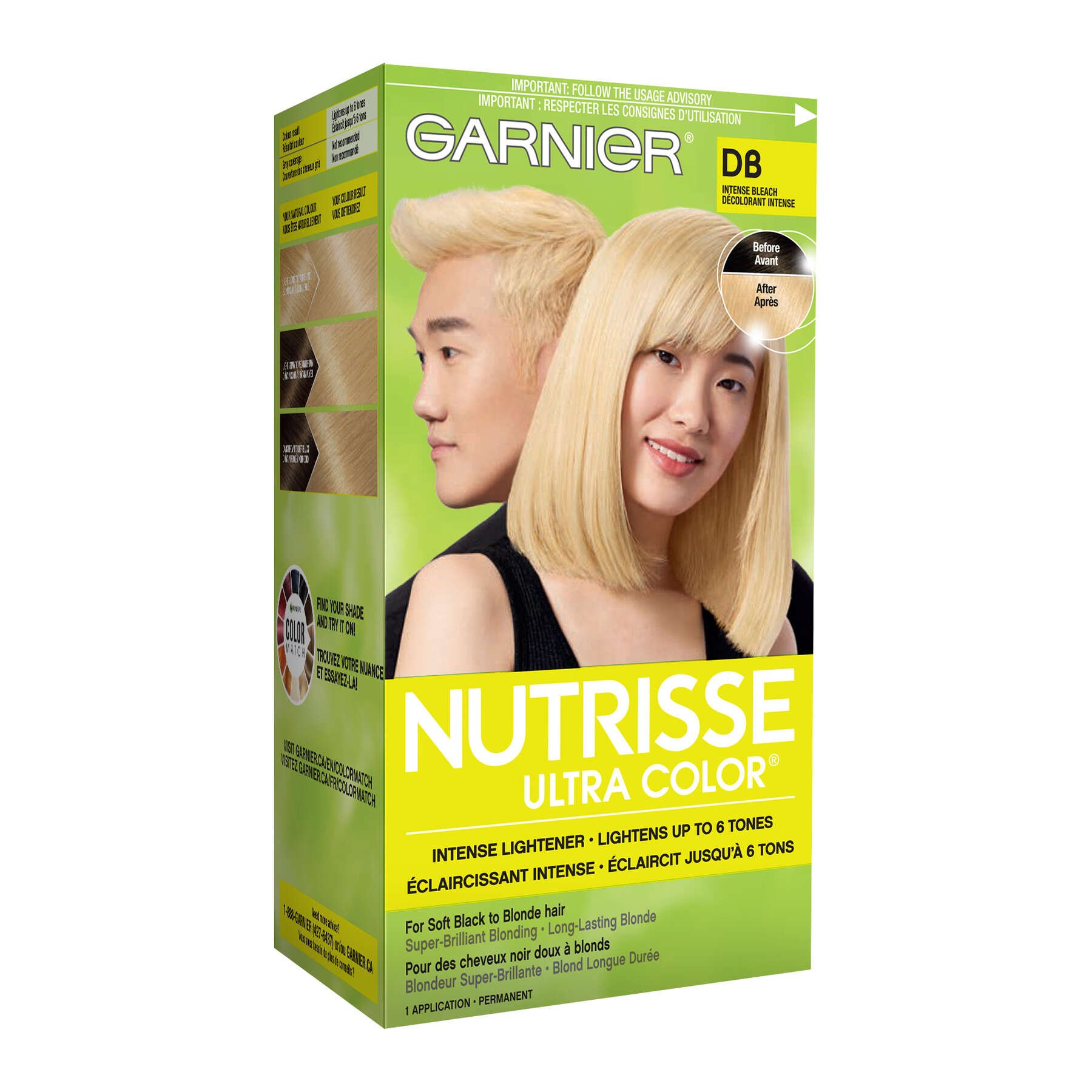 garnier hair dye nutrisse ultra color db intense bleach 603084498390 boxed
