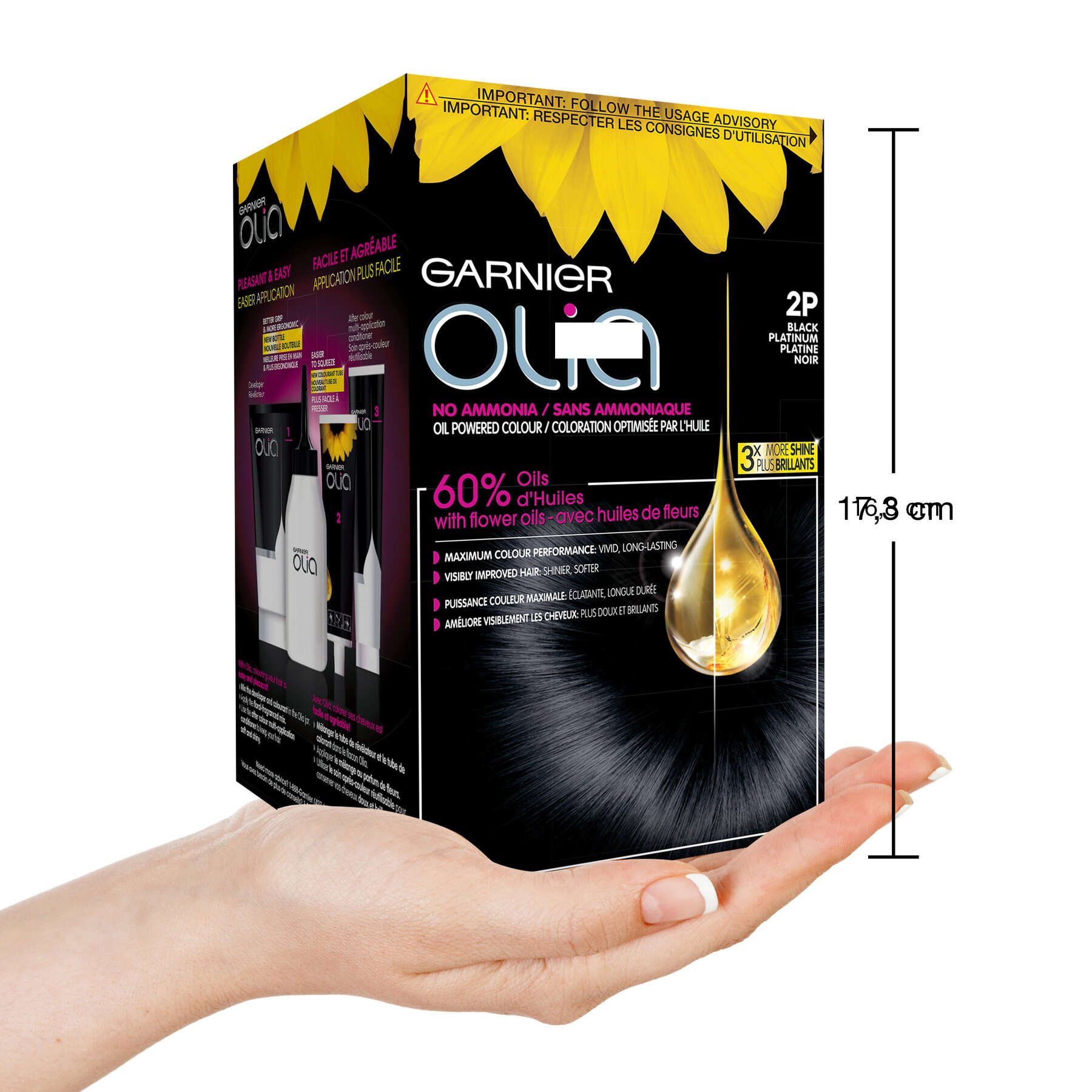 2P Black Platinum Garnier Olia