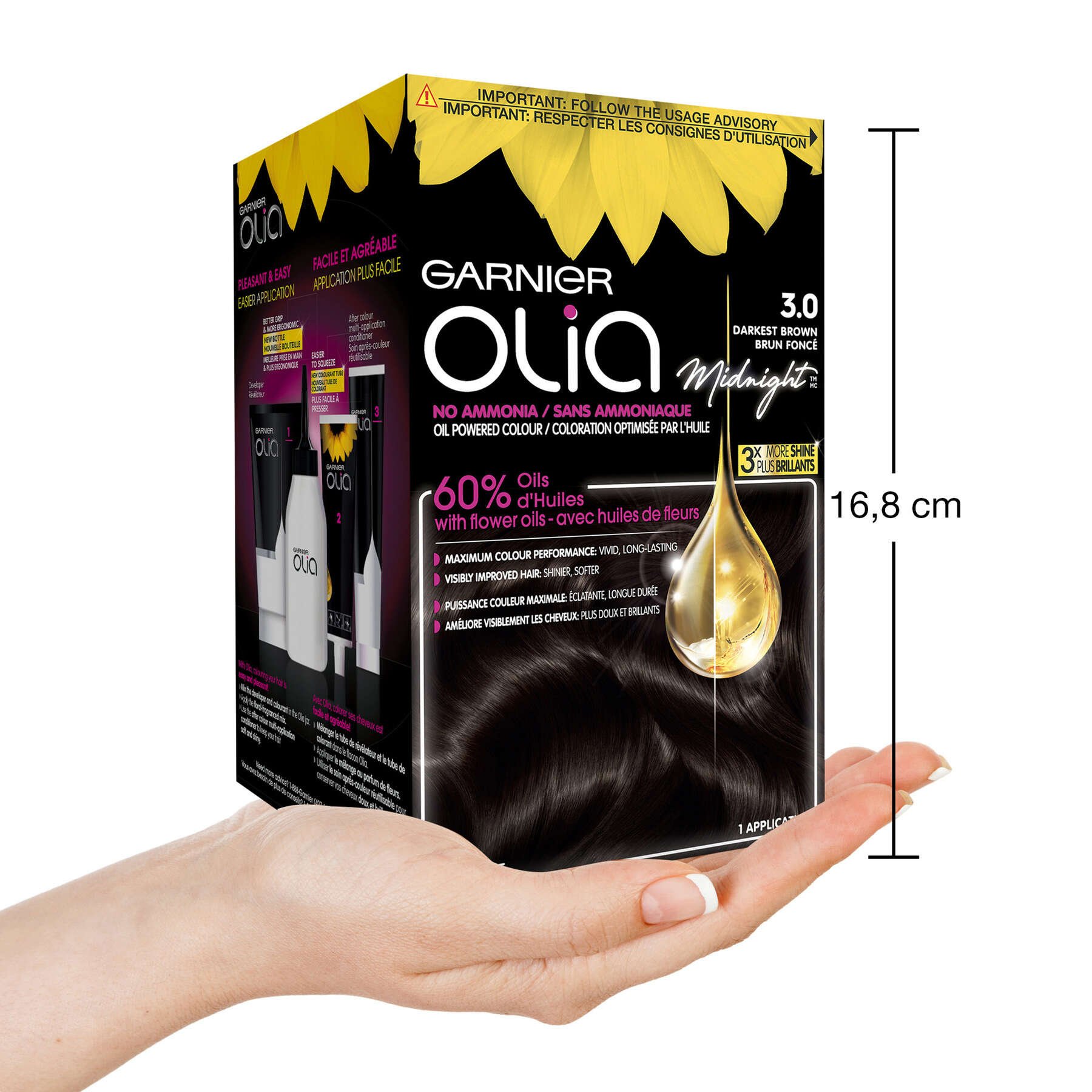 garnier hair dye olia 30 darkest brown 603084293926 inhand