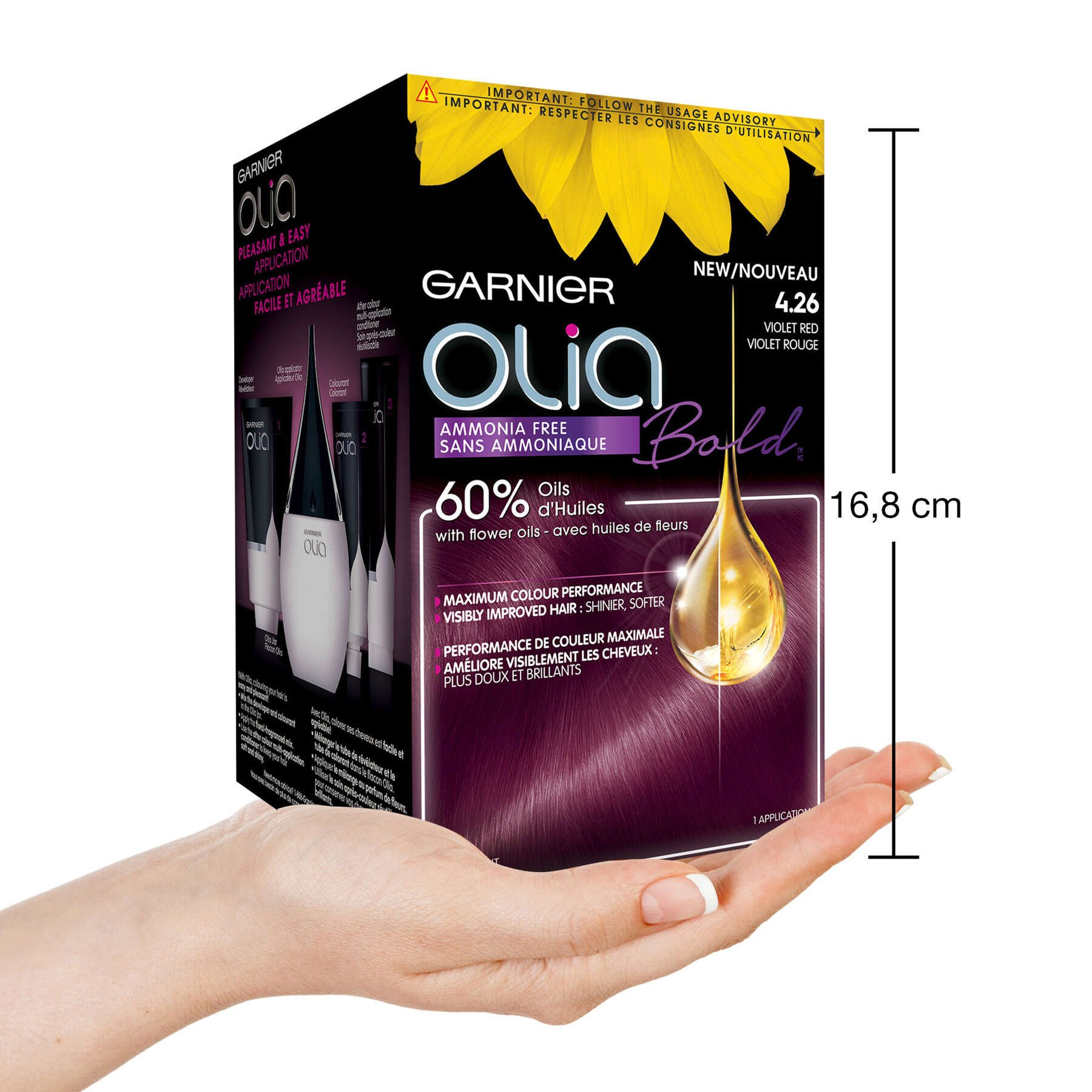 garnier hair dye olia 426 violet red 3600542122832 inhand