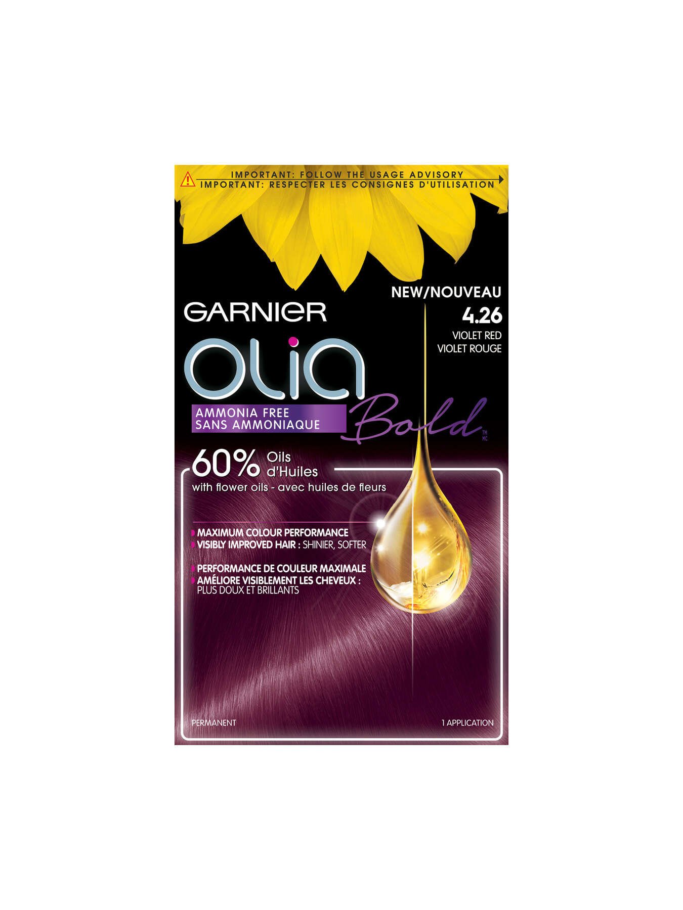 garnier hair dye olia 426 violet red 3600542122832 t1