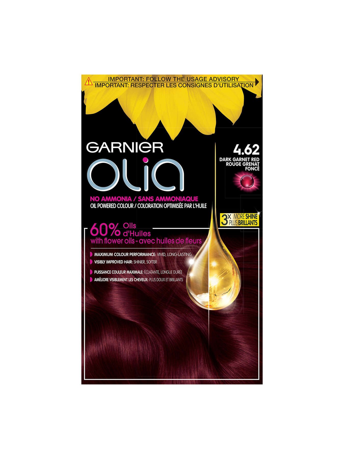 garnier hair dye olia 462 dark garnet red 603084414864 t1