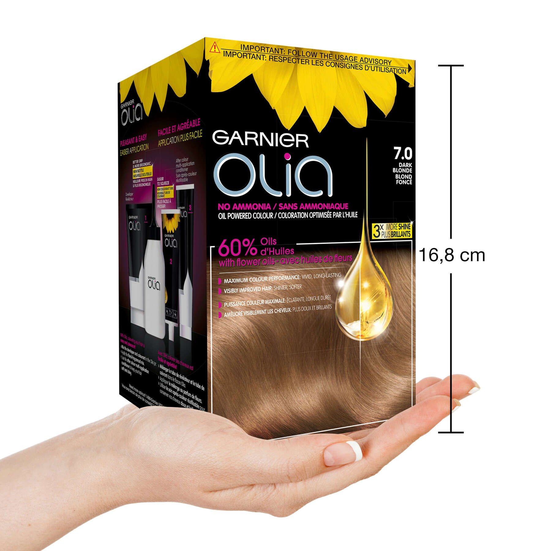 garnier hair dye olia 70 dark blonde 603084294077 inhand