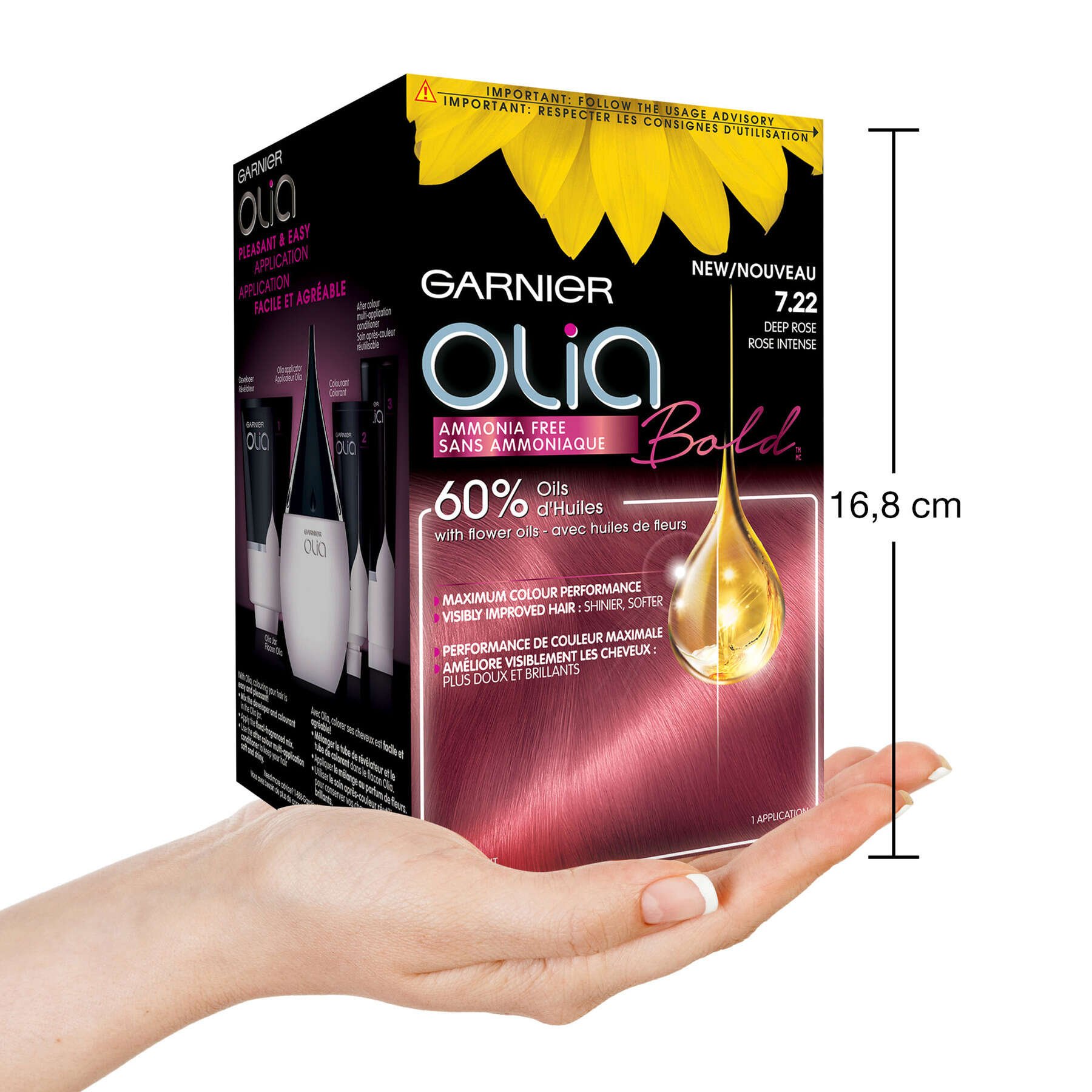 garnier hair dye olia 722 deep rose 3600542123174 inhand