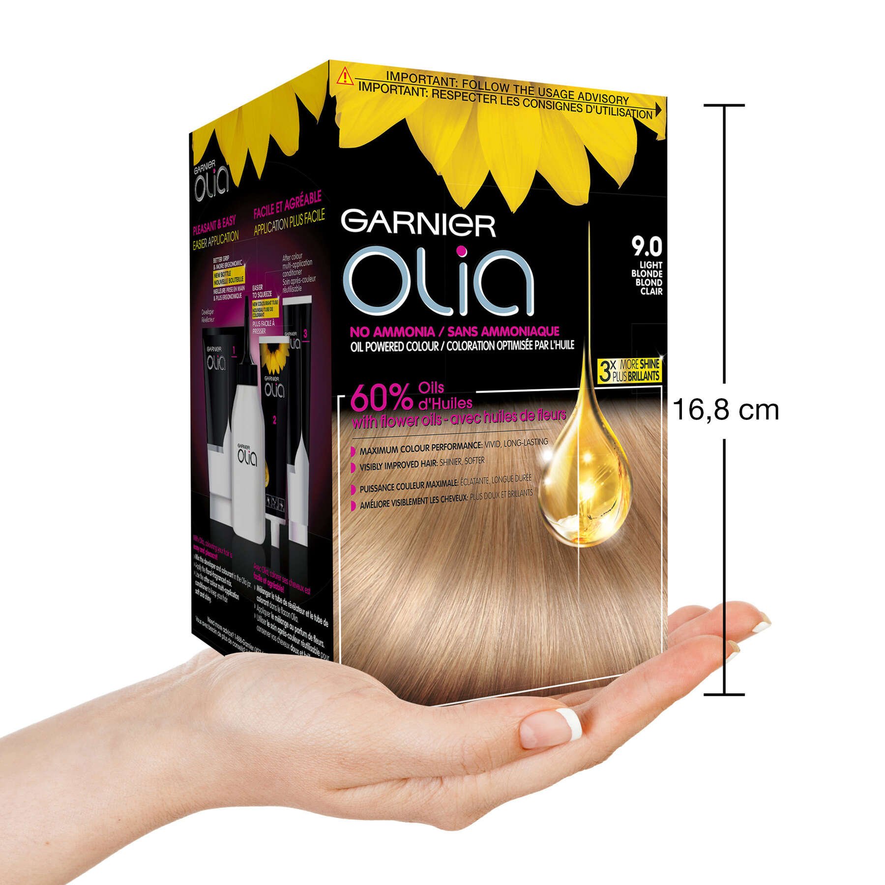 Coloration Permanente OLIA GARNIER 9.0 Blond Clair Radieux - Sans Ammoniaque - Neuf