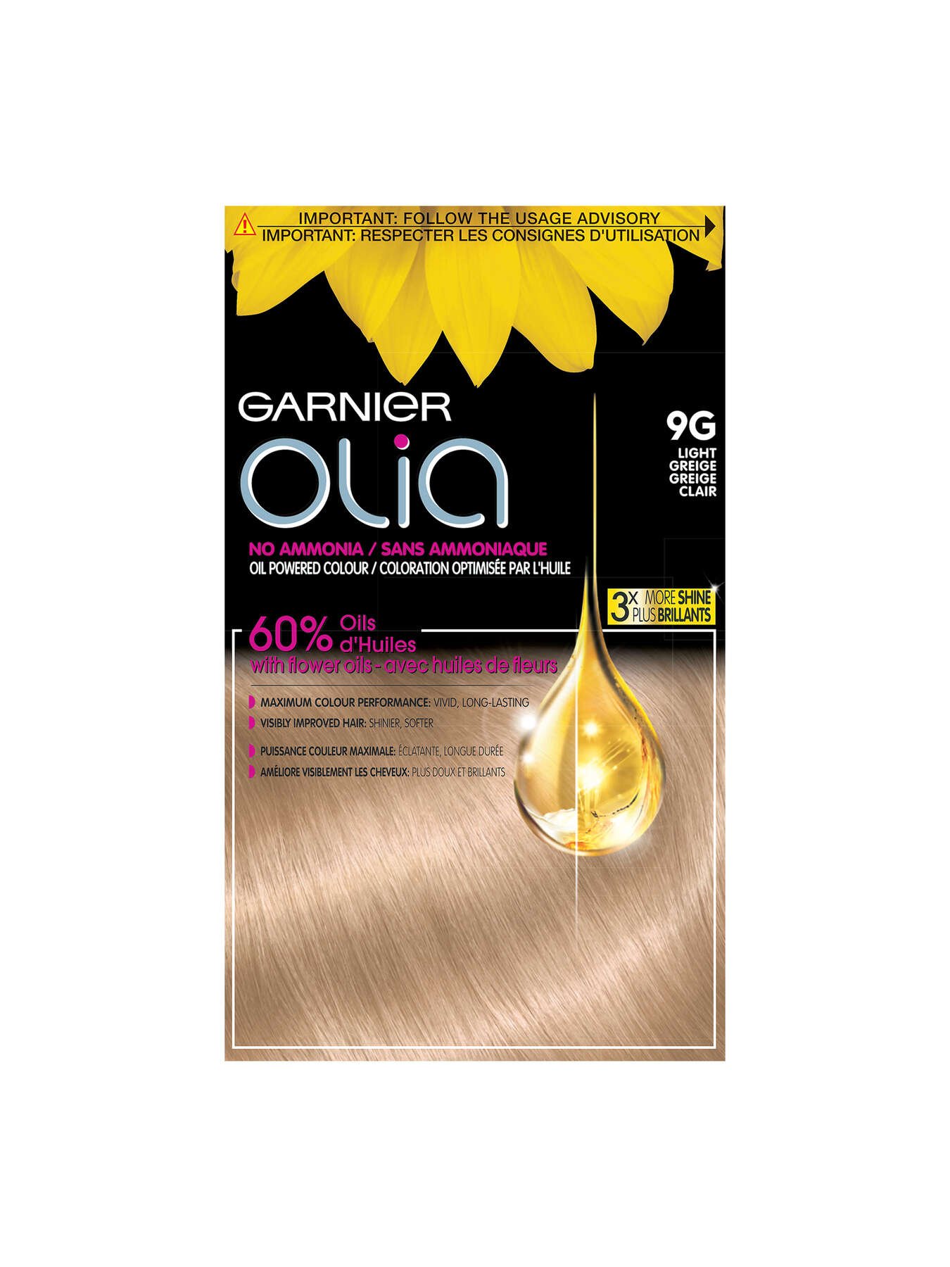 garnier hair dye olia 9g light greige 3600542031134 t1