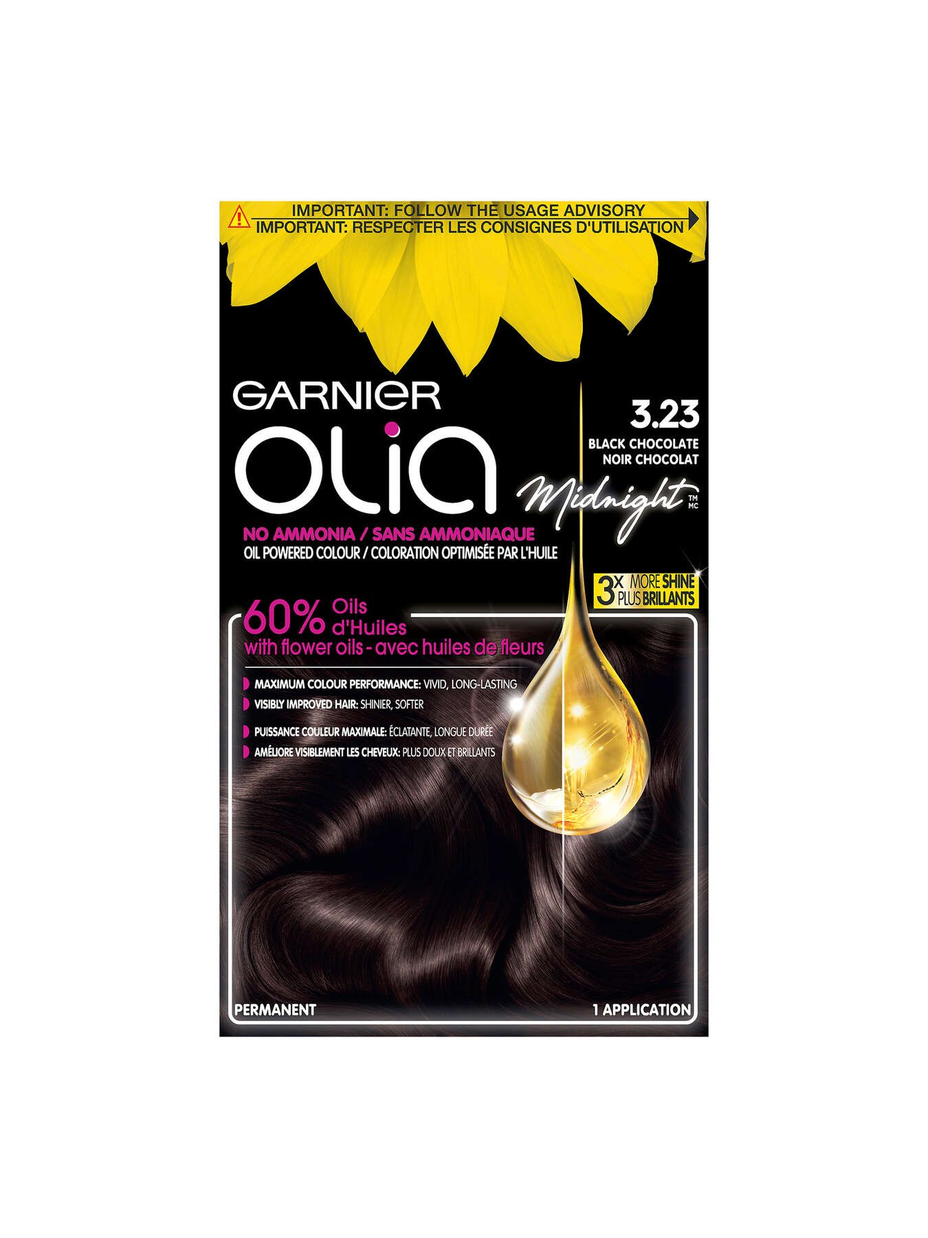 garnier hair dye olia black chocolate 323 3600542307185 t1