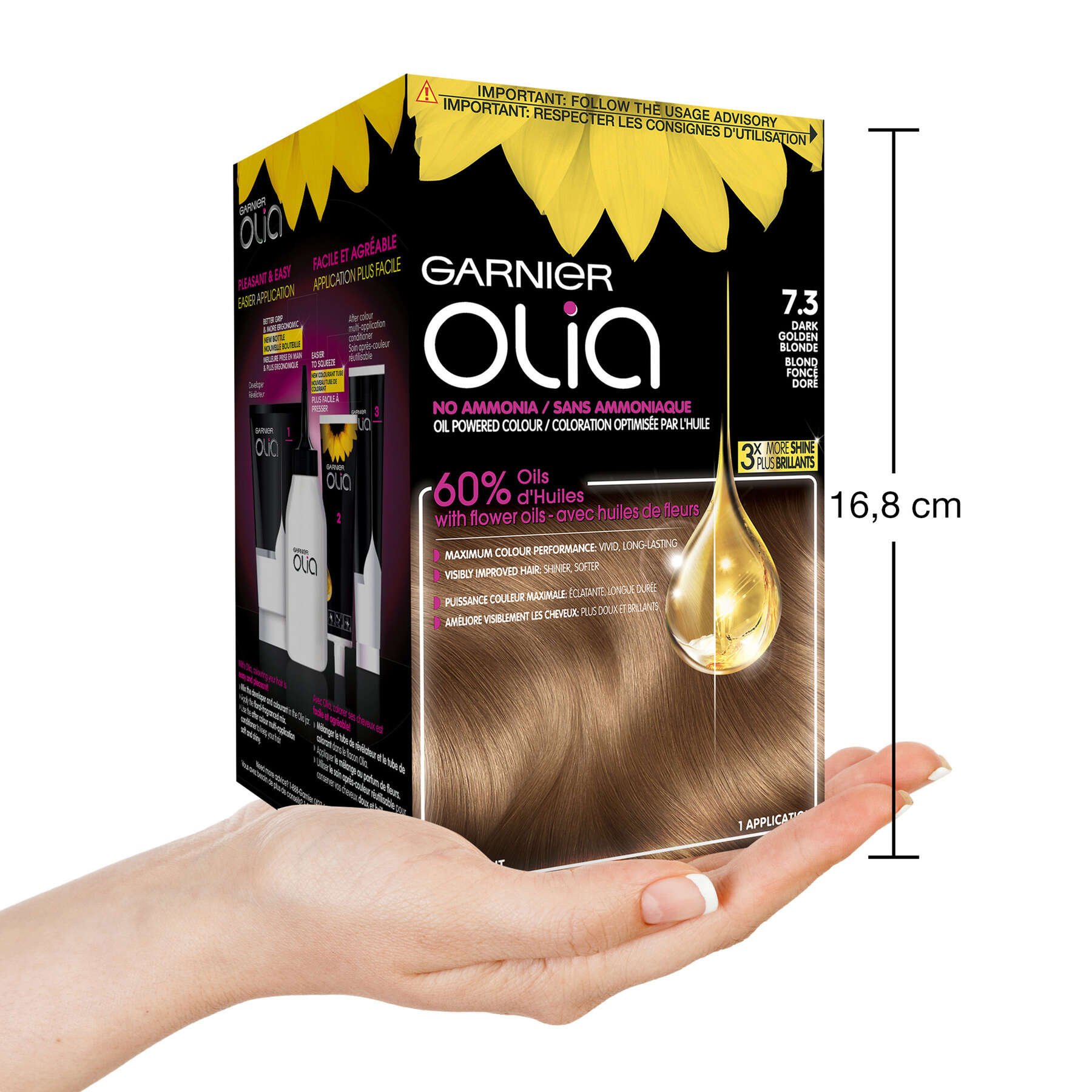 garnier hair dye olia dark golden blonde 733 600542338899 inhand
