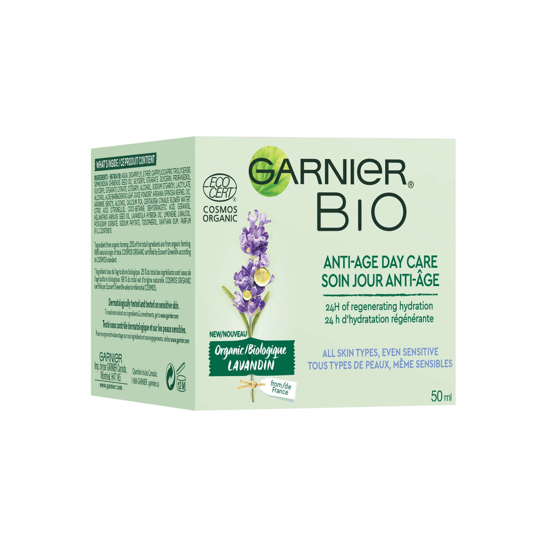 garnier skincare bio lavandin anti age day cream 15ml 3600542258487 boxed