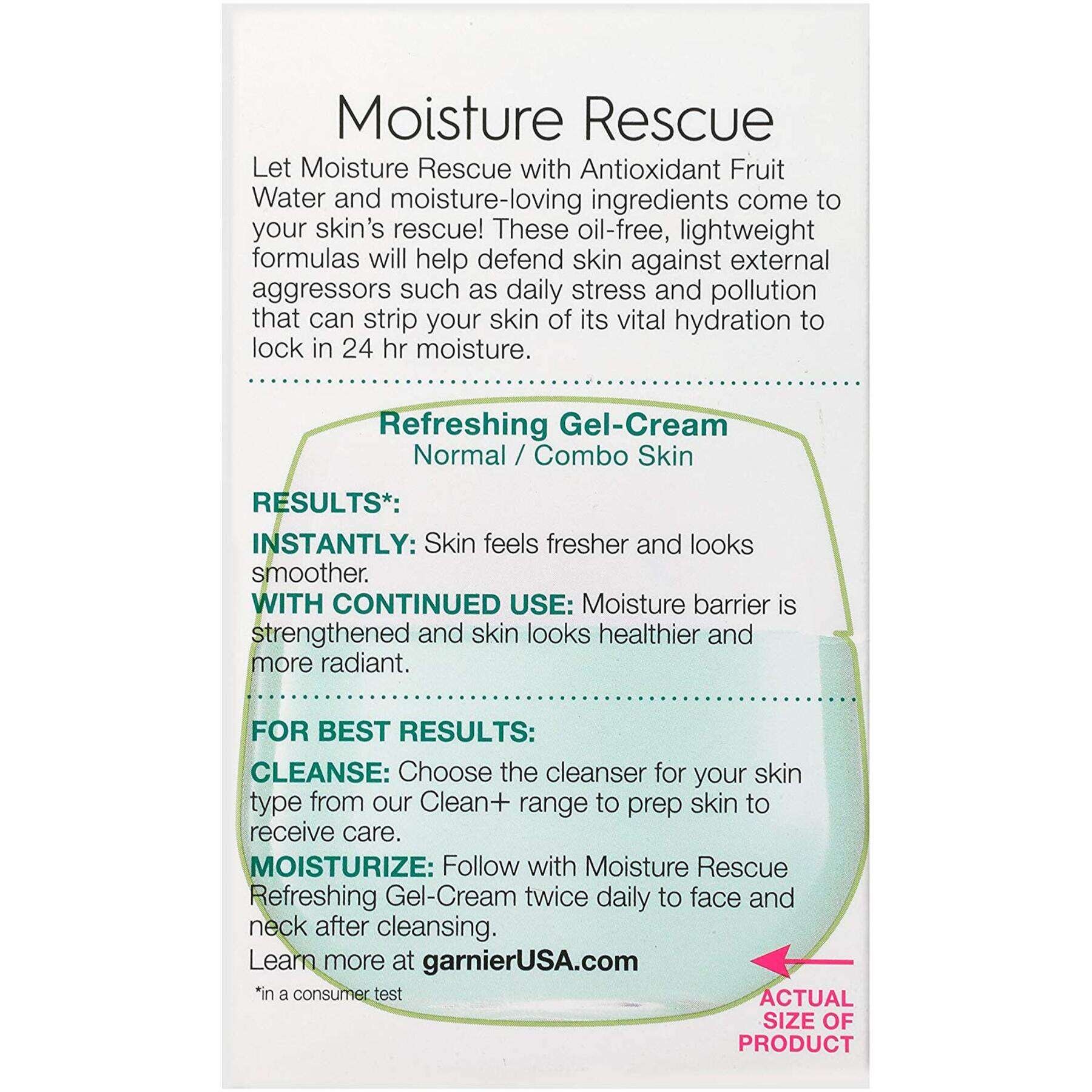 garnier cream skinactive moisture rescue refreshing gel cream 603084234592 applicationusage