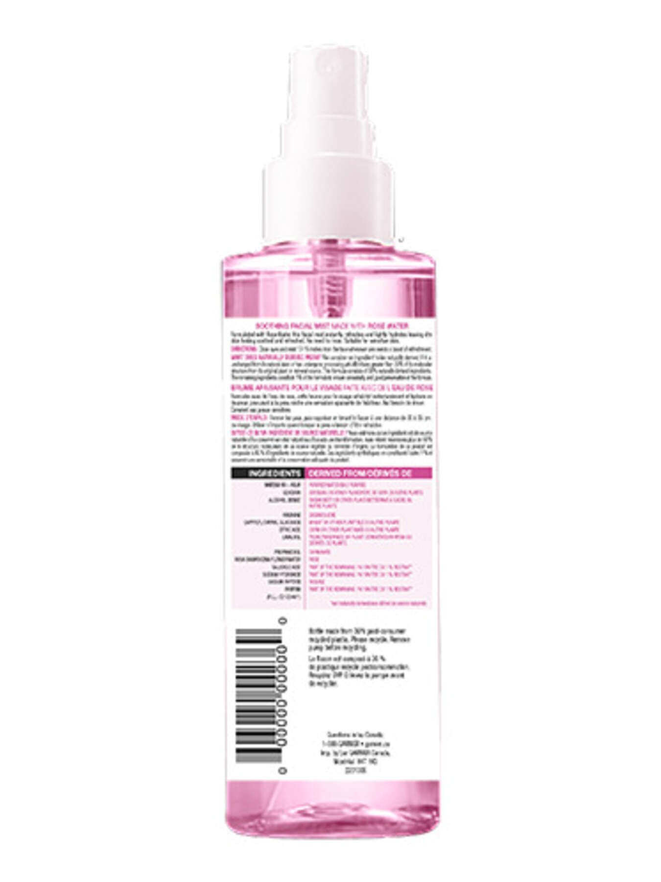 garnier face spray skinactive naturals soothing facial mist with rose water 603084542369 t2