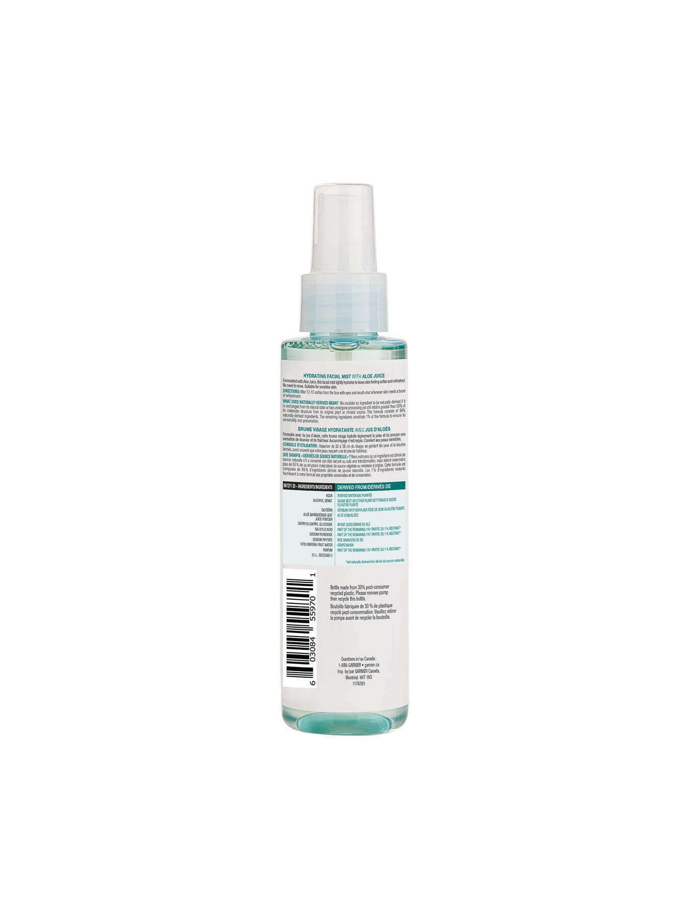 garnier face spray skinactive naturals hydrating facial mist with aloe juice603084559701 t2