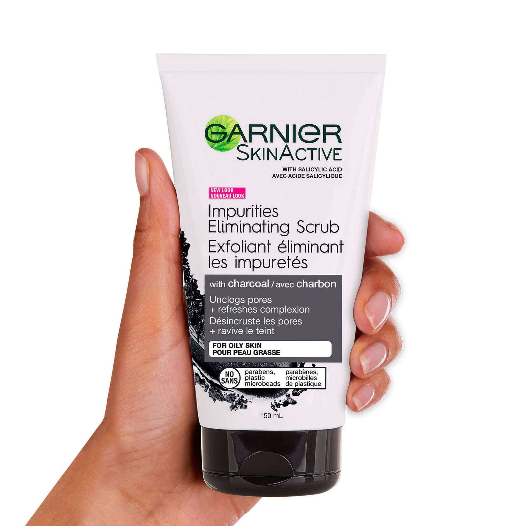 garnier face scrub skinactive impurities eliminating scrub with charcoal603084410354 inhand