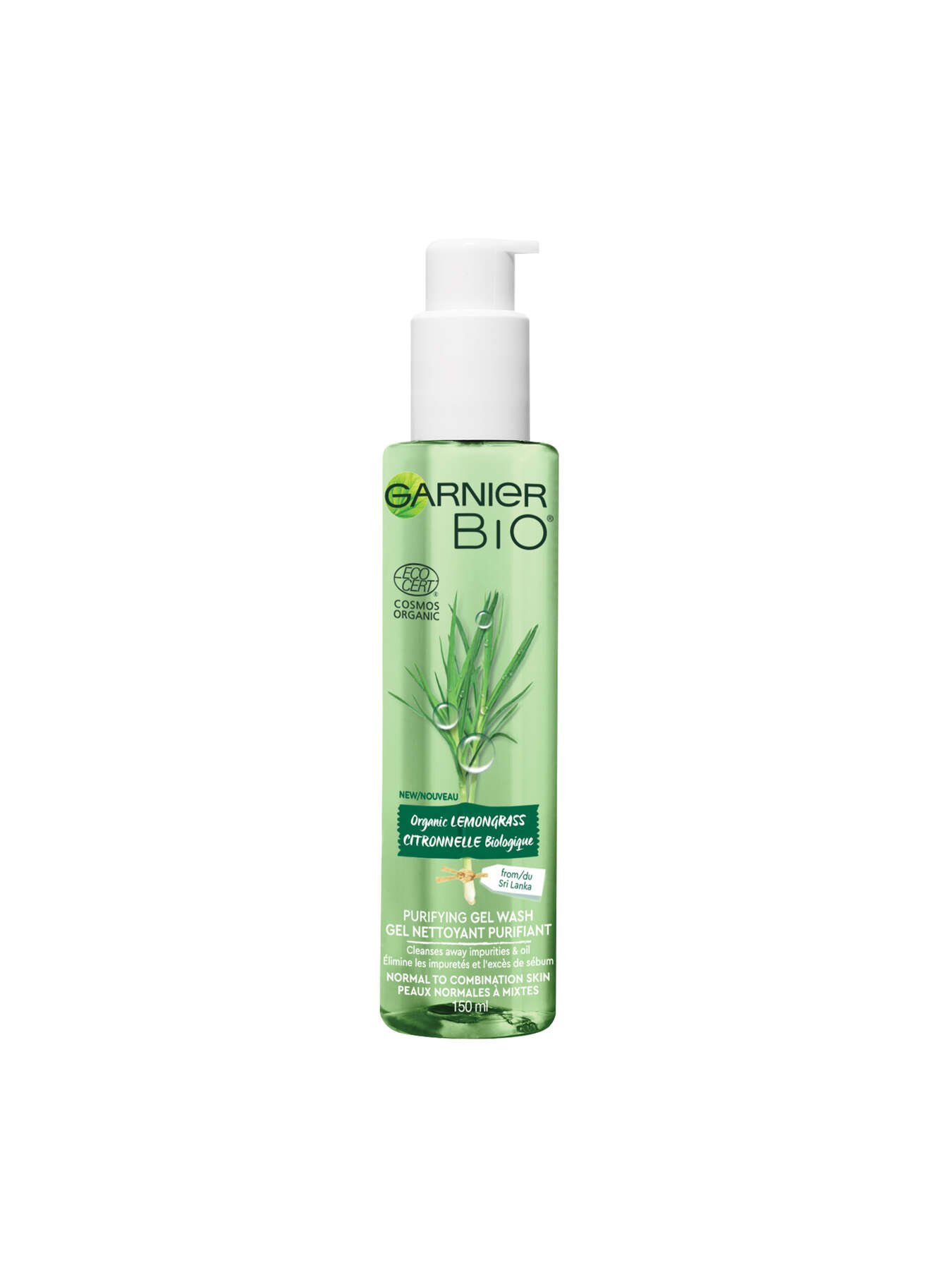 Garnier BIO Organic Lemongrass Gel Wash For Normal To Combination Skin ...