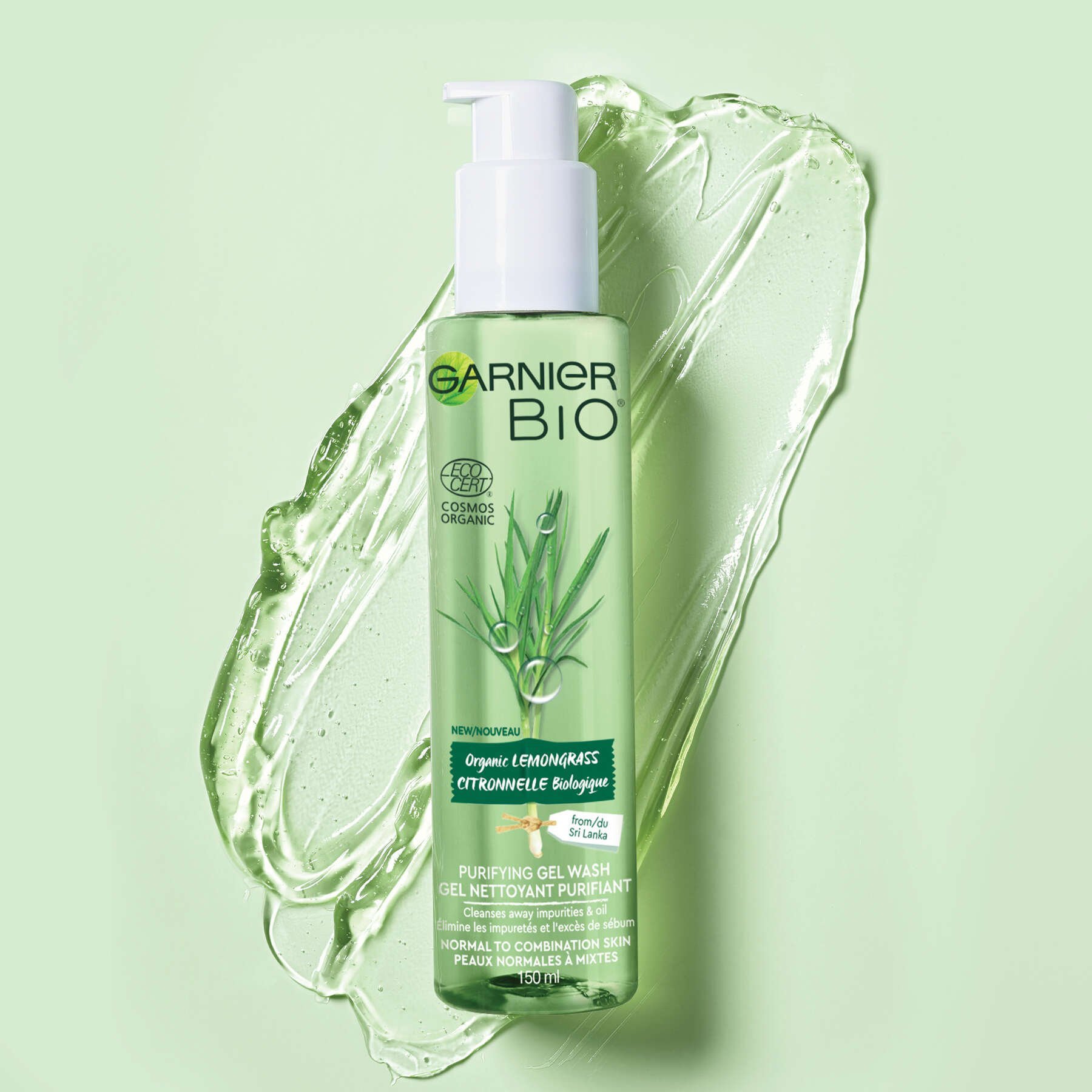garnier skincare bio lemongrass gel wash 150ml 3600542258494 texture