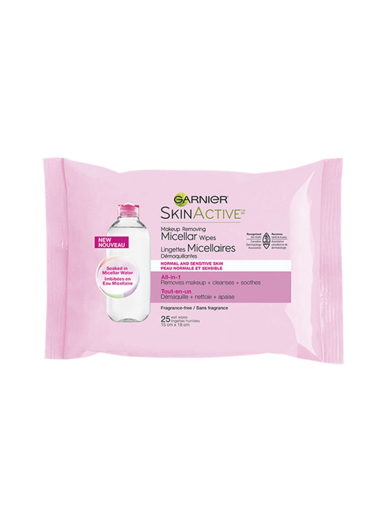 garnier cleanser skinactive micellar wipes for sensitive skin 25count603084487691 t1