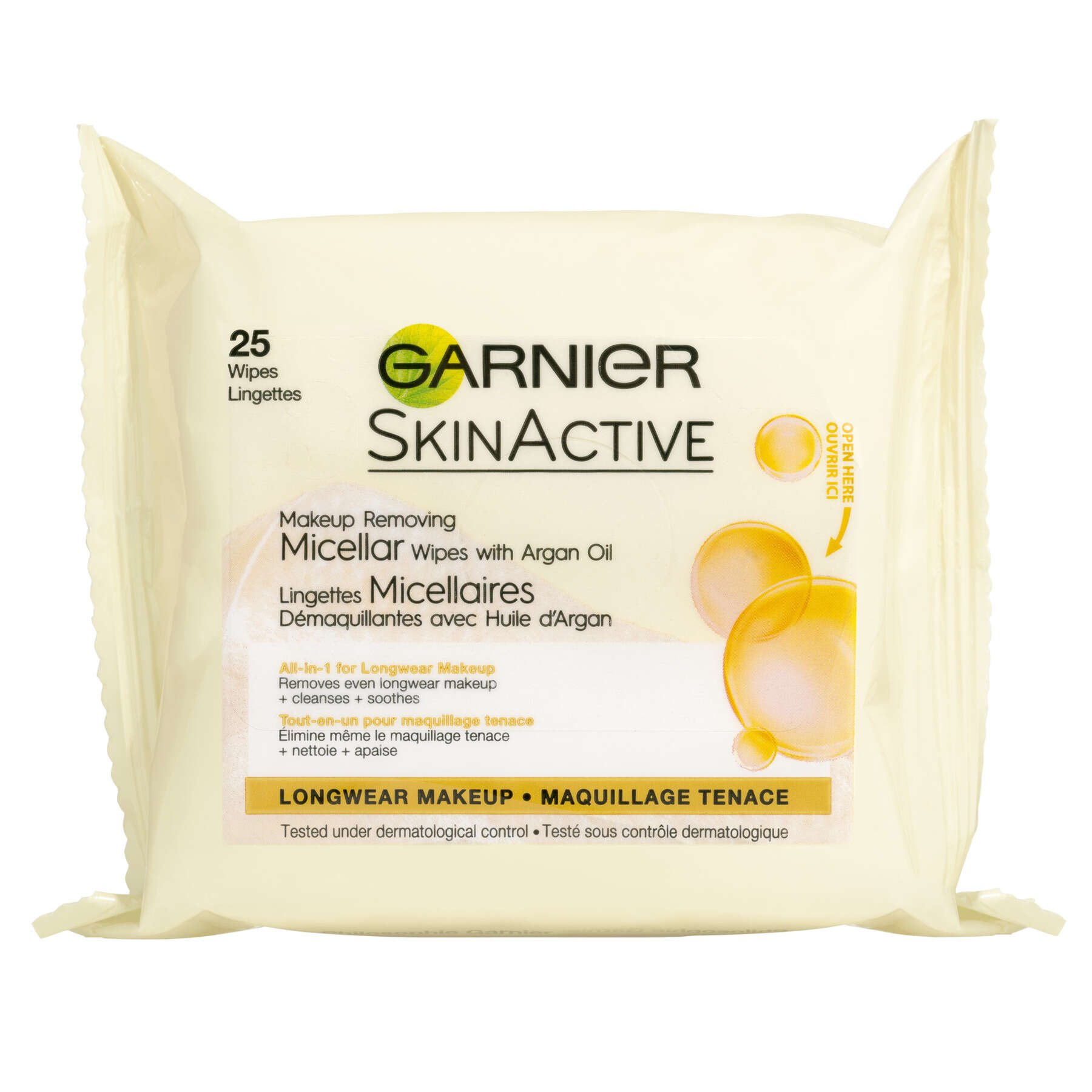 garnier remover skinactive makeup removing micellar wipes with argan oil 25count3600542062862 top