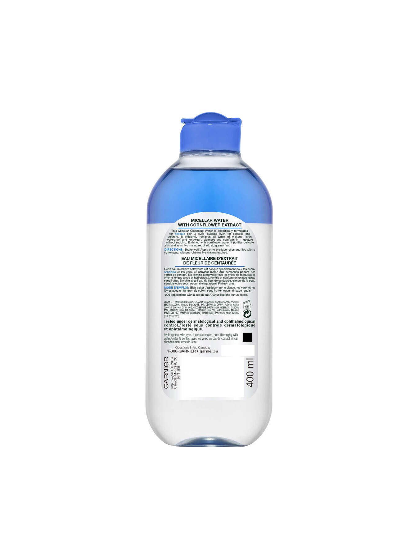 garniercleanserskinactiveallin1cornflowermicellarcleansingwaterdelicateskineyes400ml3600542180603 t2