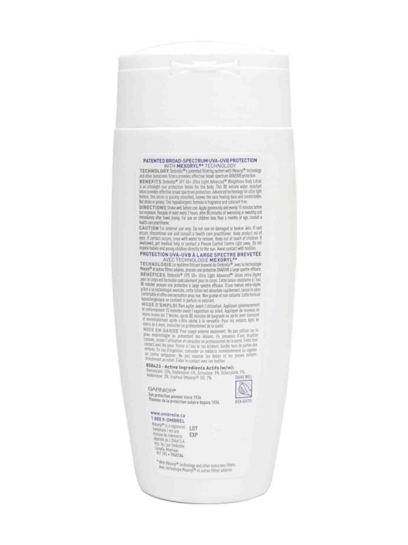 Face Lotion SPF 50+ Garnier Ombrelle Ultra Light