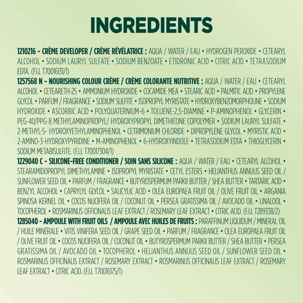 WFP 755029 ULTRA CREME 535 INGREDIENTS EN