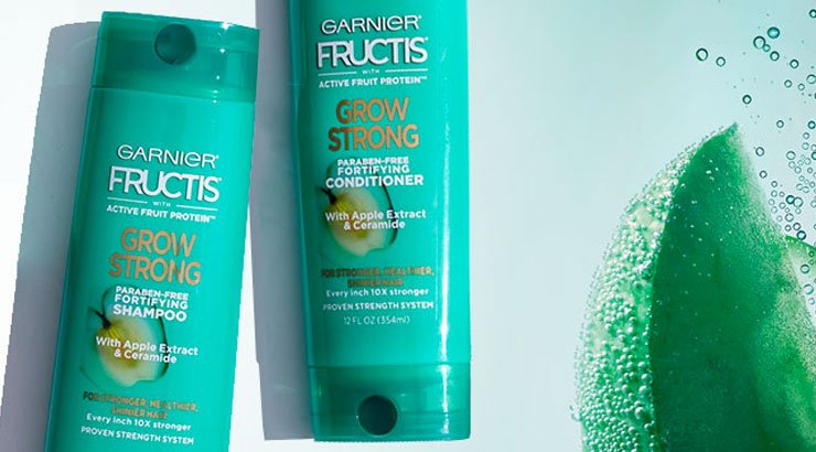 Merchandising Overleve Mælkehvid Grow Strong - For Strong, Healthy, Shiny Hair - Garnier Fructis